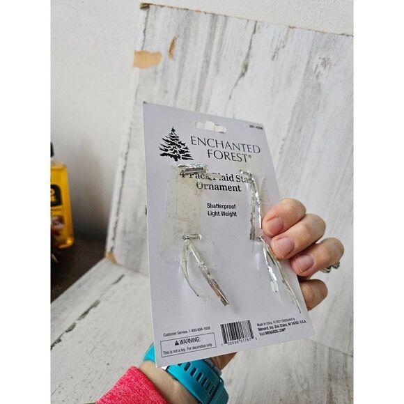 Enchanted Forest plaid ball ornament mini Xmas tree - Picture 6 of 6